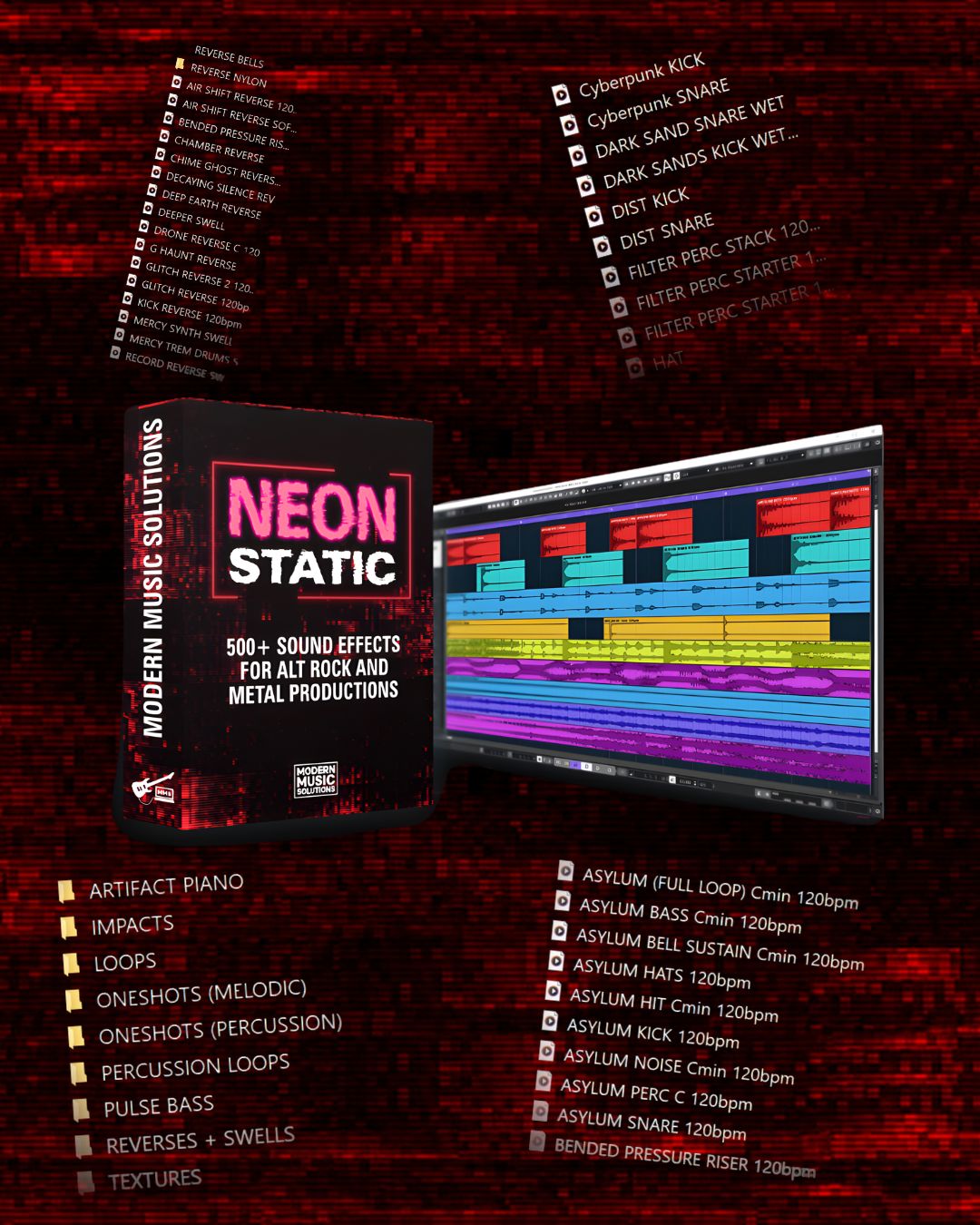 Neon Static - 500+ Alt Rock & Metal Sound Effects | Modern Music